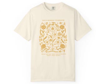 Take A Moment To Breathe Retro Comfort Colors Tee