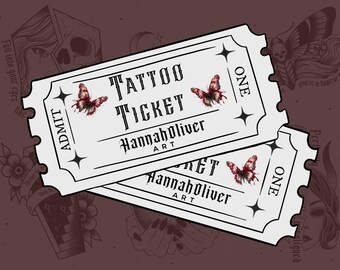 Tattoo Ticket | One Time Tattoo Permission | Tattoo Permit | Tattoo Pass | Tattoo Art | PLEASE READ DESCRIPTION