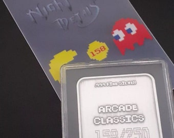 1 Oz Pacman Antique Silver Bar Classic Arcade Series