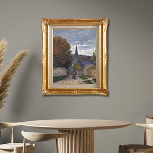 Claude Monet The Street at Sainte-Adresse Hand-Painted Oil Reproduction Impressionist Landscape