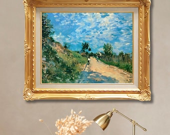 サンマルタン運河の眺め - アルフレッド・シスレーの手描きの油絵複製