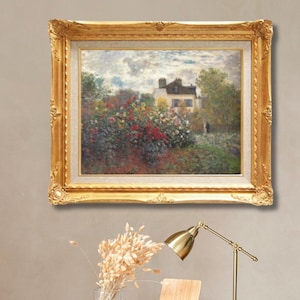 Claude Monet “Monet’s Garden at Argenteuil” | Hand-Painted Oil Painting Reproduction – A Colorful Garden of Tranquility