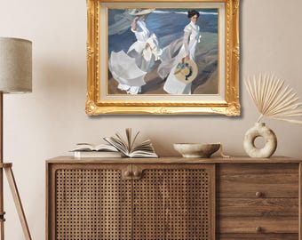 バレンシアの浜辺にて - ホアキン・ソローリャ・イ・バスティーダ