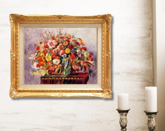ピエール＝オーギュスト・ルノワール 春の花束 複製画 インテリア 水彩画 ピエール＝オーギュスト・ルノワール 春の花束 複製画