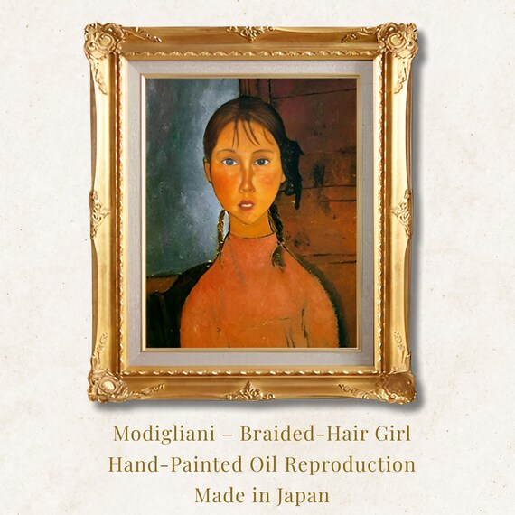 〇油絵：モディリアニ「婦人像：複製画」 複製絵画,世界の名画：【6号