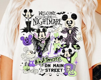 Nightmare On The Main Street Png-Horror Halloween Png-Trick Or Treat Png, Spooky Png, Halloween Pumpkin, Halloween Shirt Sublimation Design