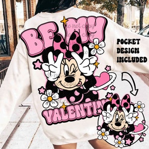 Be My Valentine Sublimation Png, Valentines Png, Valentine Shirt Designs, Retro Mouse Valentine Png, Sublimation Design, Digital Download