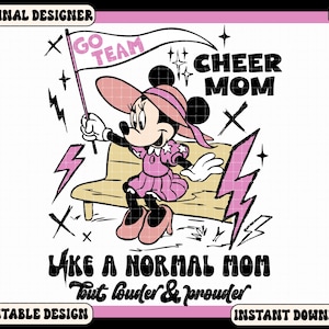 Cheer Mom PNG, Cheerleader Png, Team Spirit Png, Cheer Mom Shirt Png, Minnie Cheerleader Png, Mom Life Png, Cheerleader Mom Png, Mom Png