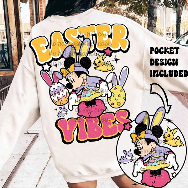 Easter Vibes Png, Girl Easter Png, Happy Easter Png, Easter Sublimation, Mouse Easter Png, Bunny Ears Png, Happy Easter Png, Cute Easter Png