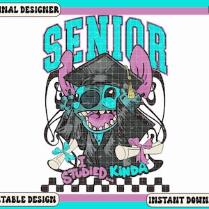 Stitch Senior Png, Stitch Graduation Png, Senior Png, Grad Class of 2025 Png, Magical Summer Png, Graduation Trip Png, Graduate Shirt Png