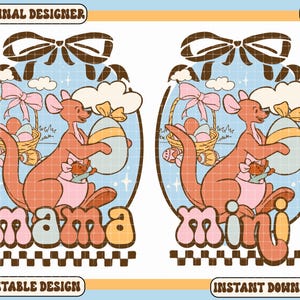 Mama Mini Easter Coquette PNG, Easter Bunny Png, Mama Mini Png, Easter Mama Png, Easter PNG, Girls Kids Easter Png, Floral Spring Png