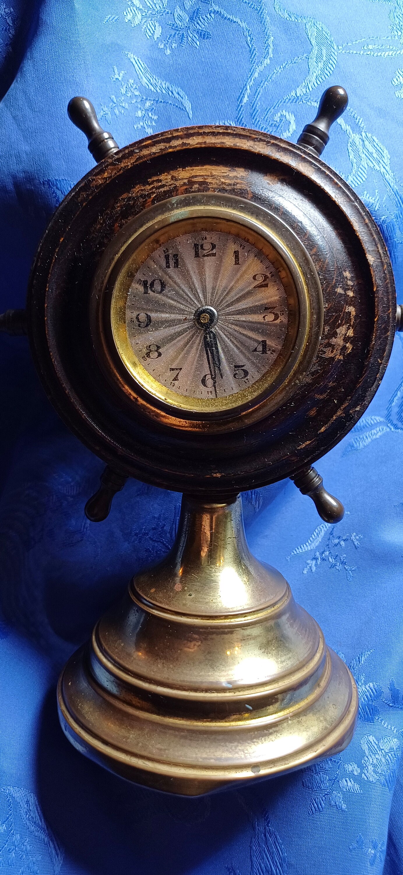 Unusual Vintage Ship's Wheel Clock Etsy