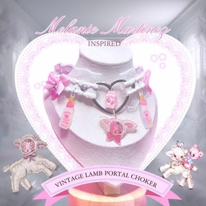 Choker Melanie Martinez Portals Vintage Lamb Crybaby Milk Perfume inspired RIP Crybaby Nymph K-12 Cherub Strawberry Milk Sheep Coquette image 1