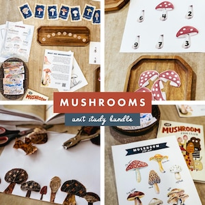 Mushrooms Unit Study, Mushroom Unit, Homeschool Unit Studies, Homeschool Printables, Mushroom Activities, Curriculum, Nature Study, Fungi