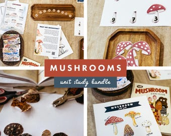 Mushrooms Unit Study, Mushroom Unit, Homeschool Unit Studies, Homeschool Printables, Mushroom Activities, Curriculum, Nature Study, Fungi