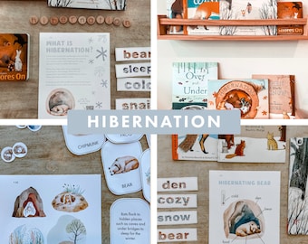 Hibernation Unit Study, Homeschool Printables, Charlotte Mason Inspired, Resource, Nature Study, Animals, Winter