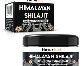 Shilajit Organic Resin | Pure 100% Authentic Himalayan Origin Mumijo | High Fulvic Acid Content | 85+ Minerals |  Vegan | 40g