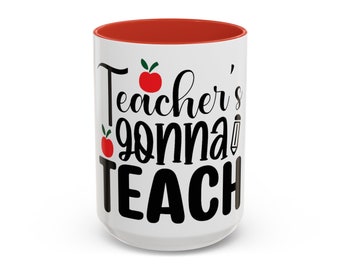 Der Lehrer wird unterrichten Bunte Akzenttasse, Swiftie-Lehrer, Lehrer-Tasse, Schulanfang-Geschenk, Ende des Jahres Lehrer-Geschenk, Lehrer-Treibstoff