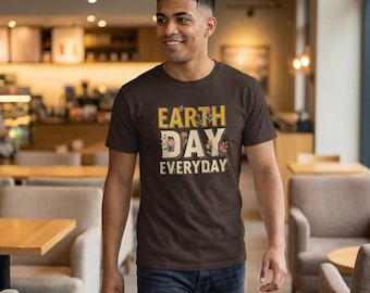 Earth Day Everyday Shirt, Hand-Illustrated Floral Tee, Eco Friendly Nature Lover Gift