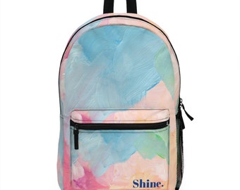 Pintar una mochila de gran día, mochila brillante, mochila de trazos de artista, regalo para estudiantes, mochila de moda, mochila espaciosa, regalo del Día de la Madre