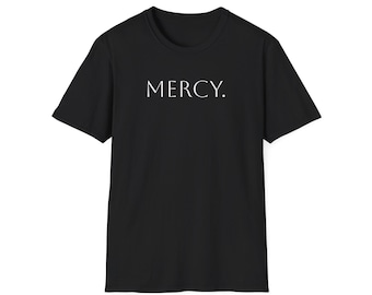 Mercy text T-Shirt | Minimal Typography, Religious Spiritual Message