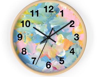 Art Palette Wall Clock (With Numbers)