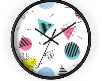 Reloj de pared retro de los años 90, reloj inspirado en Salvado por la campana, reloj retro de restaurante, regalo de inauguración de la casa, regalo de dormitorio, reloj único