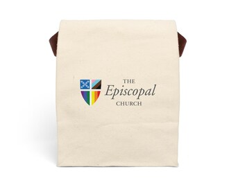 Episcopal Church Shield Canvas Lunch Bag with Strap | Church Logo Tote