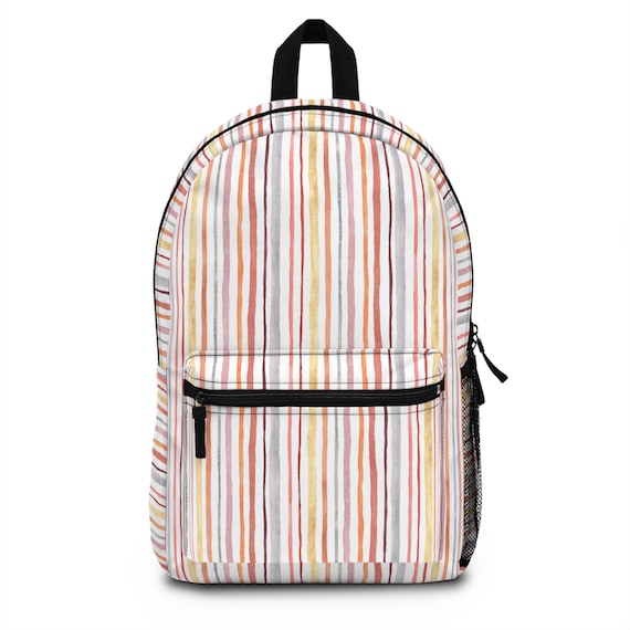 Multicolor Striped Women\'s Backpack FORMRS Mini Backpack Purse for Women Travel Daypack Casual  main image 4