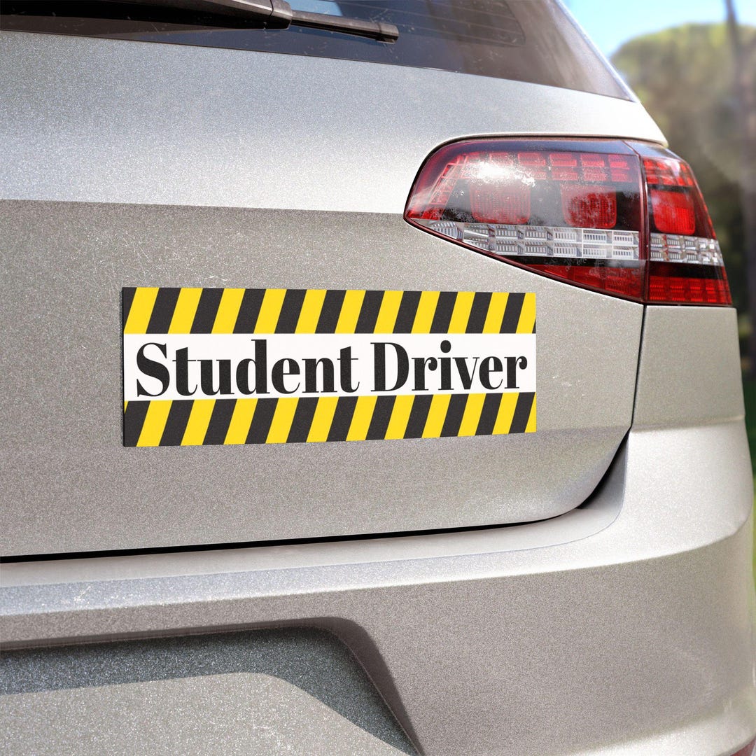 Student Driver Car Magnet, Caution Student Driver, Magnetic Car ...