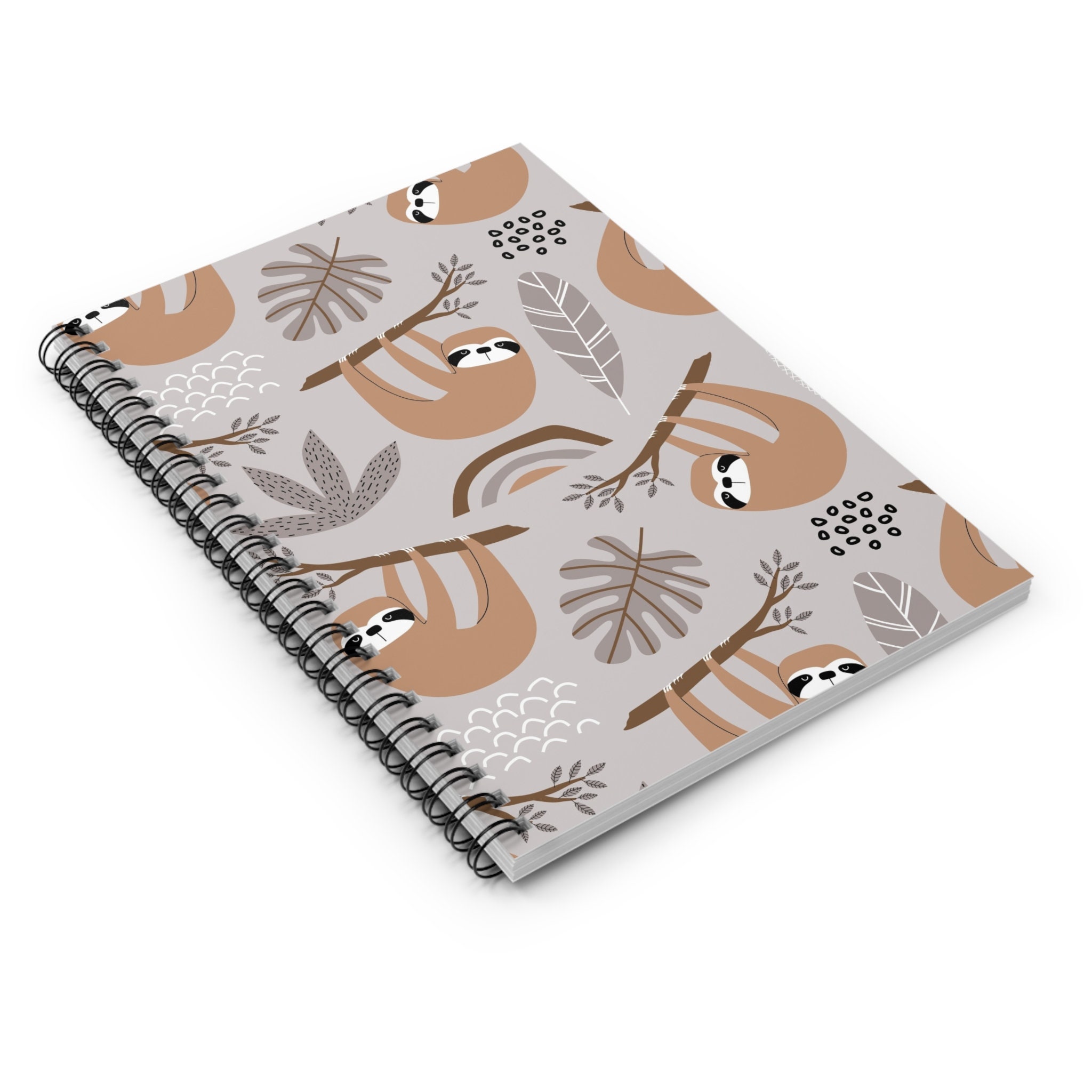 Sloth Spiral Notebook, Back to School, Sloth Lover Notebook, Animal ...