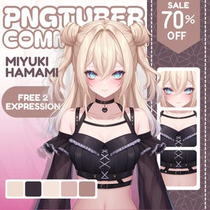 カスタムPNGTuberアバター | VeadotubeとTwitch用のかわいいアニメスタイルのPNGTuberモデル | Giftuberコミッション | PFPとVTuberデザイン