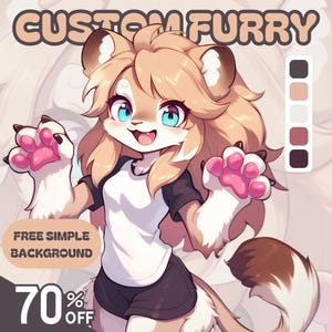 Custom Furry Art Commission | Pfp/Headshot Anime Furry Profile Picture | Fursona Commission | Furry Base | Furry Icon | Furry avatar