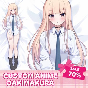 Custom Dakimakura Body Pillow | Drawing Anime Art Commission, Custom Dakimakura, Anime for Vtuber, OC, Furry Art, Fan Art, Body Pillow Gift