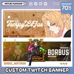 カスタム Twitch バナー | Twitch バナー | バナー デザイン | 高解像度 | Twitter バナー | Youtube バナー | Discord バナー | Kick バナー