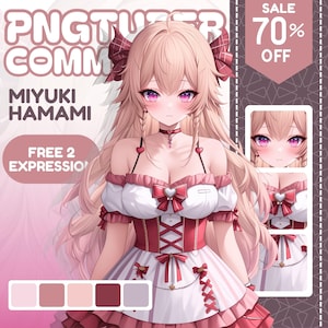 カスタム PNGTuber モデル | ストリーミング用アニメアバター | Twitch YouTube Veadotube 向け PNGTuber コミッション | かわいいちび PNG および Vtuber モデル