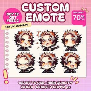 High Quality Custom Twitch Emotes & Animated Emojis | Cute Chibi Anime Style | Sub Emotes for Twitch, YouTube, Discord, Facebook