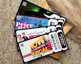 Personalised Theatre Ticket | Event Ticket | Surprise Voucher | Musical Ticket | Broadway | Souvenir Ticket | Memorabilia | Wicked | Six