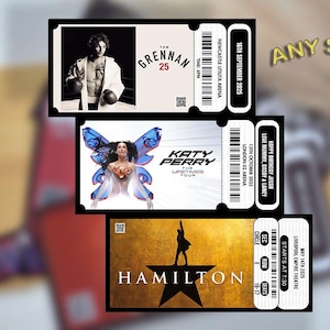 Konzertkarte Geschenk Personalisiert | Jeder Künstler Ticket Reveal | Pink Sommer Karneval Ticket Souviner | Olivia Rodrigo Memorabillia Gig Ticket