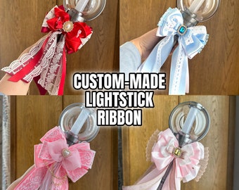 K-pop lightstick decoration ribbon bow— enhypen, bts, stray kids, ateez, ive, nct, etc
