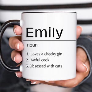 Personalised Name Definition Mug | Fun Friend Gift | Mother&#39;s Day Gift | Personalised Name Gift | Gift for Mum Dad Mug | Christmas Gift