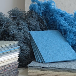 Sustainable Paper/ Card From Recycled Textiles. Sample Pack – 5 A6 Sheets