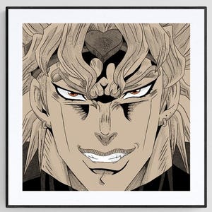 143. Dio Brando - Jojos Bizarre Adventure fine art Giclée print inspired by anime