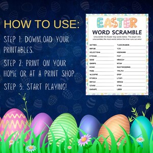 Easter Word Scramble Game, Printable Esater Games, Easter Word ...