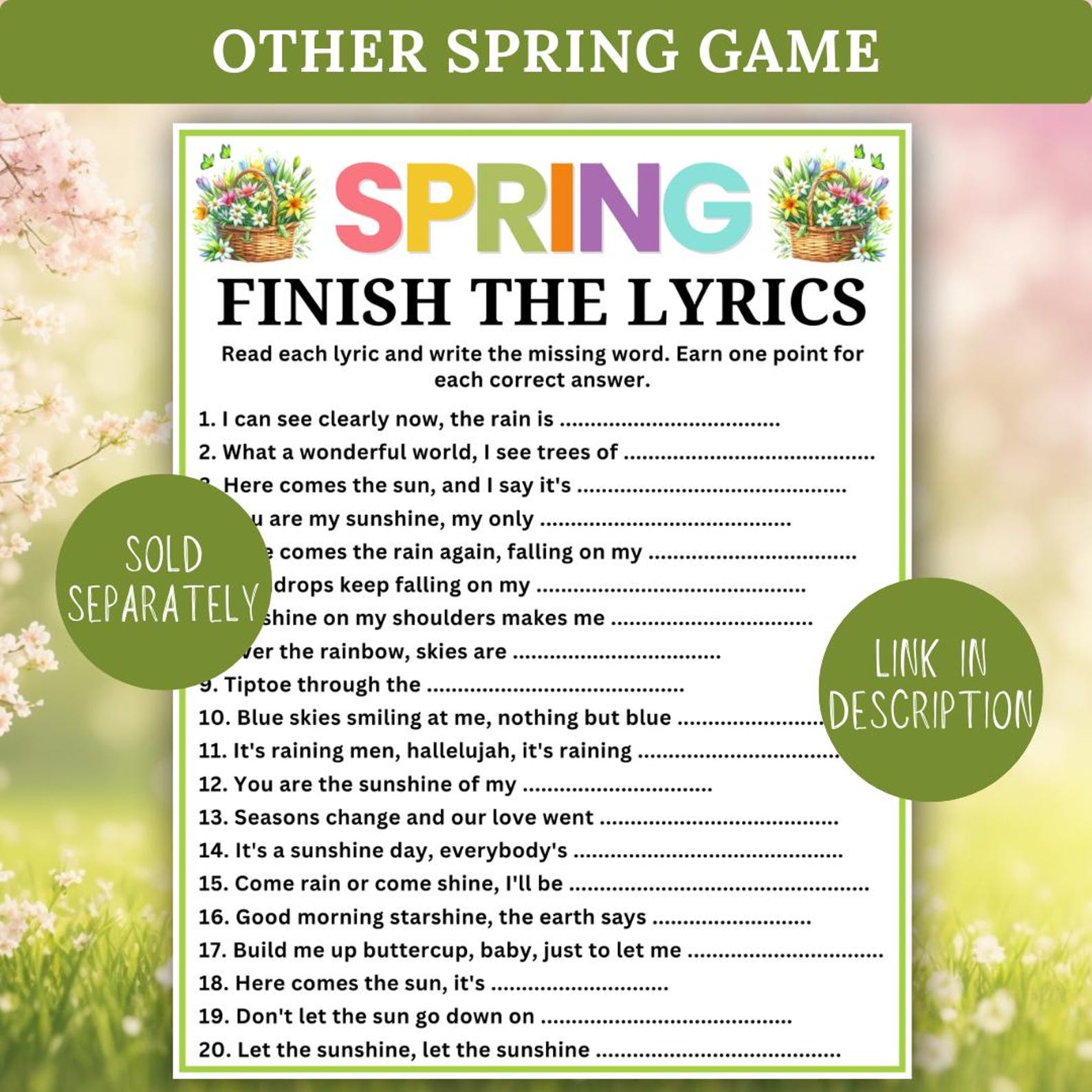 Spring Break Riddles Spring Riddles Game, Riddle Me This, Holiday Riddles Game, Jokes Game ...
