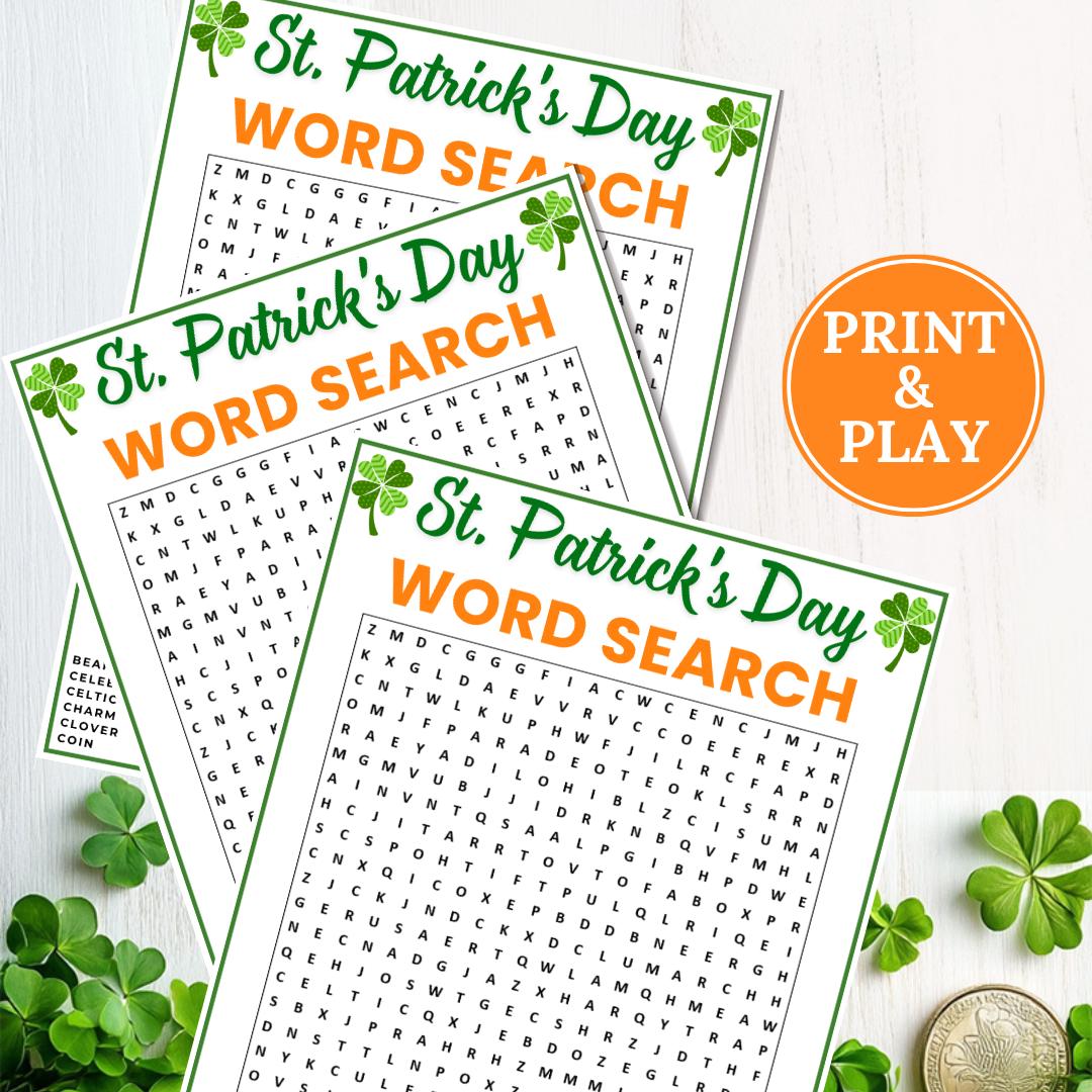 St Patrick’s Day Word Search, St Patrick Activity, Word Search Puzzle ...