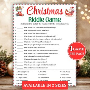 Christmas Riddles Game, Christmas Riddle Me This Game, Holiday Riddles ...