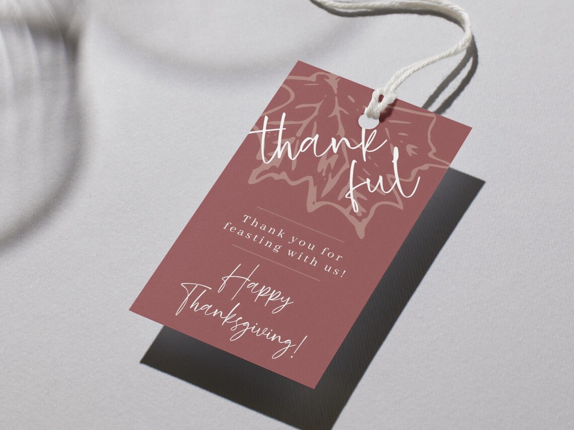 Thanksgiving Gift Tag Printable, Friendsgiving Gift Label Instant ...