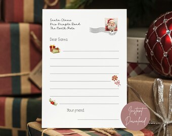 Afdrukbare brief van de kerstman, afdrukbare brief aan de kerstman, afdrukbare brief van de kerstman, pdf met kerst, gezinsactiviteiten, kerstprintables voor kinderen, #JOC