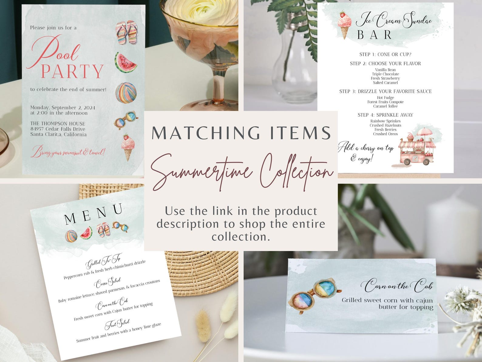 Ice Cream Bar Menu Template, Printable Ice Cream Sundae Bar Menu, Ice ...